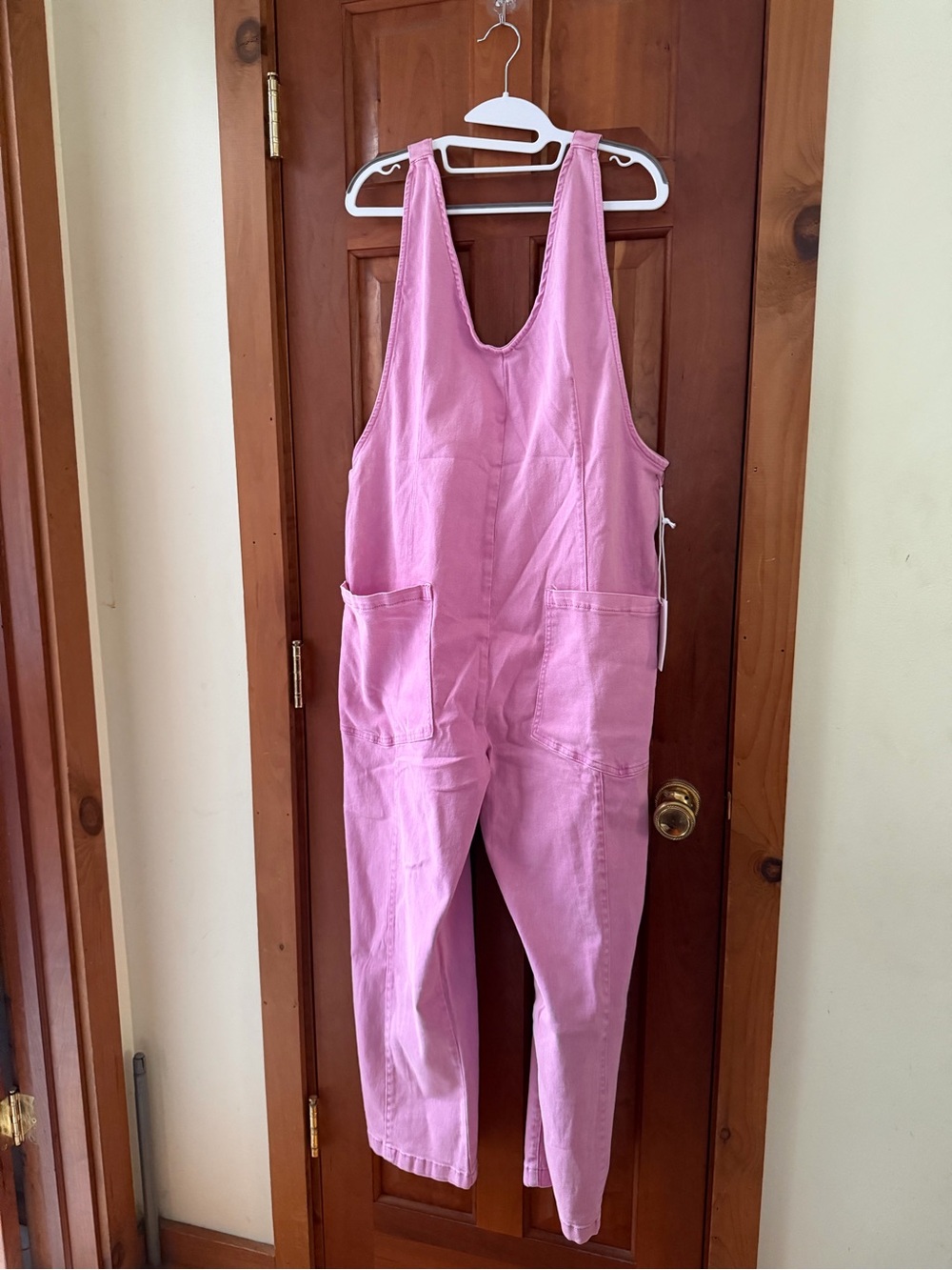 Zenana Outfitters Pink Women's Denim Overalls